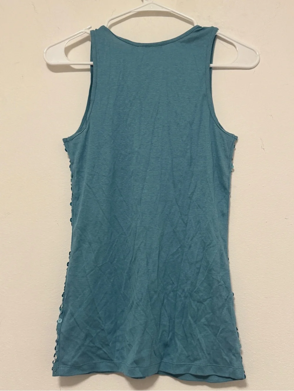 APT. 9‎ Women’s Blue Sequin Tank Top Sleeveless Scoop Neck Party Glitter size M